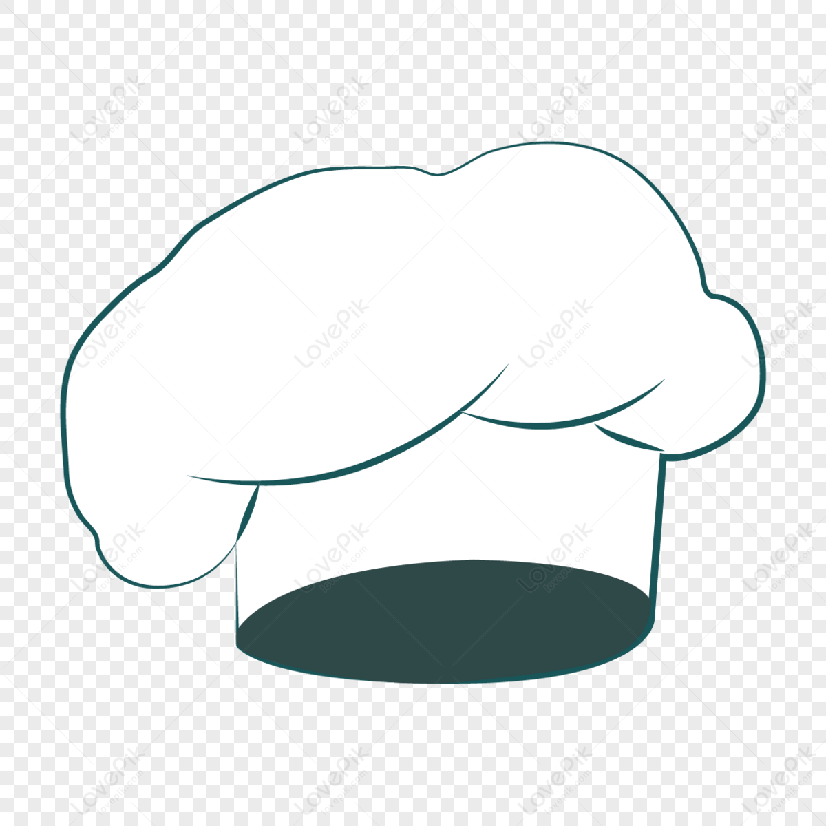 Black And White Vector Cartoon Chef Hat Sticker,hat Illustration ...