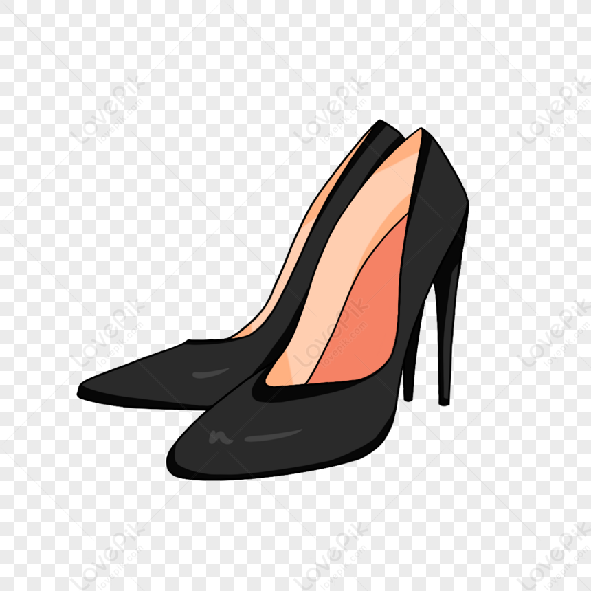 Black Paint High Heels Clipart,shoe PNG Hd Transparent Image And ...