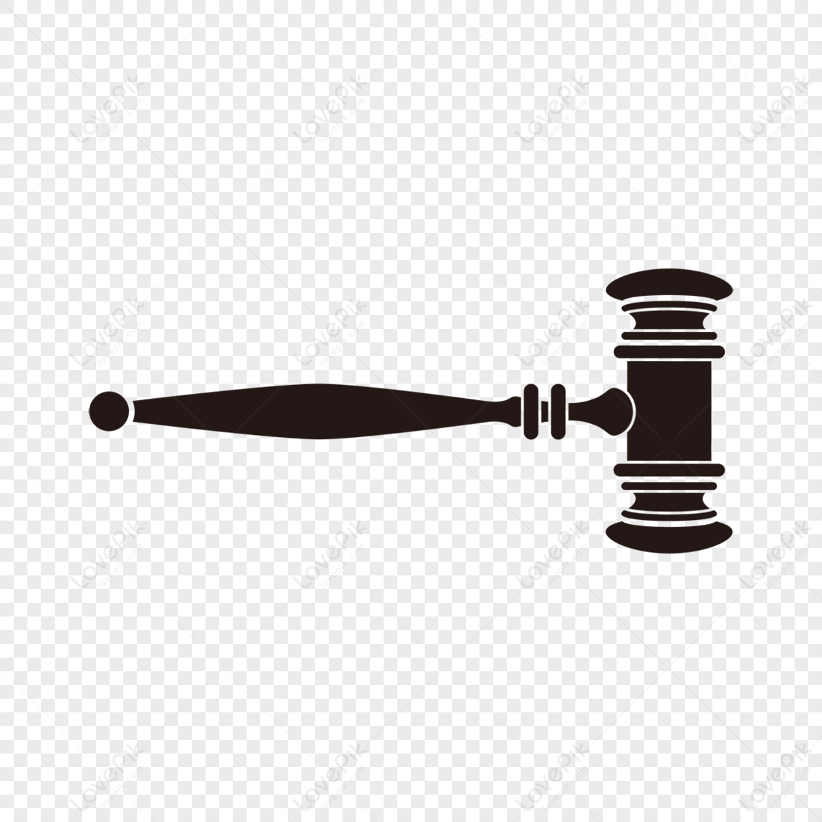 Black Silhouette Flat Wooden Mallet Clipart,mallets,hammer PNG Picture ...