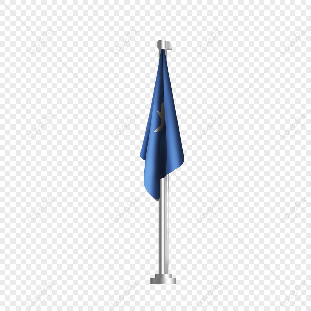 Blue Moon Flag Banner On Flagpoleforeign Flagflag Sticker Png