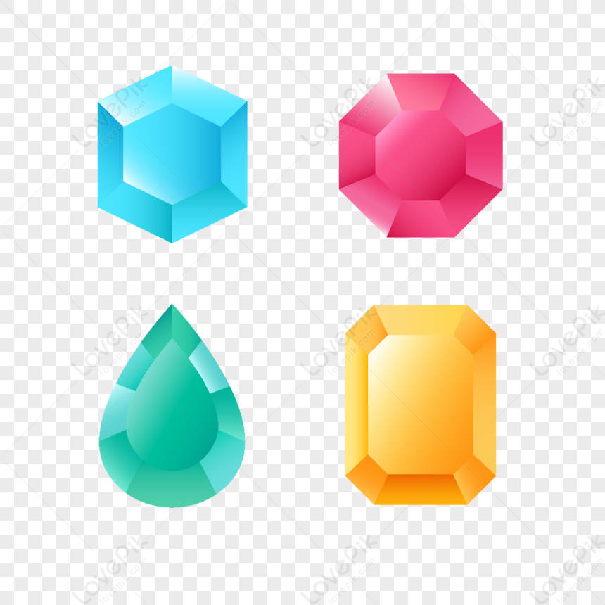 Candy Color Gems Clip Art,crystal,mineral,game Free PNG And Clipart ...