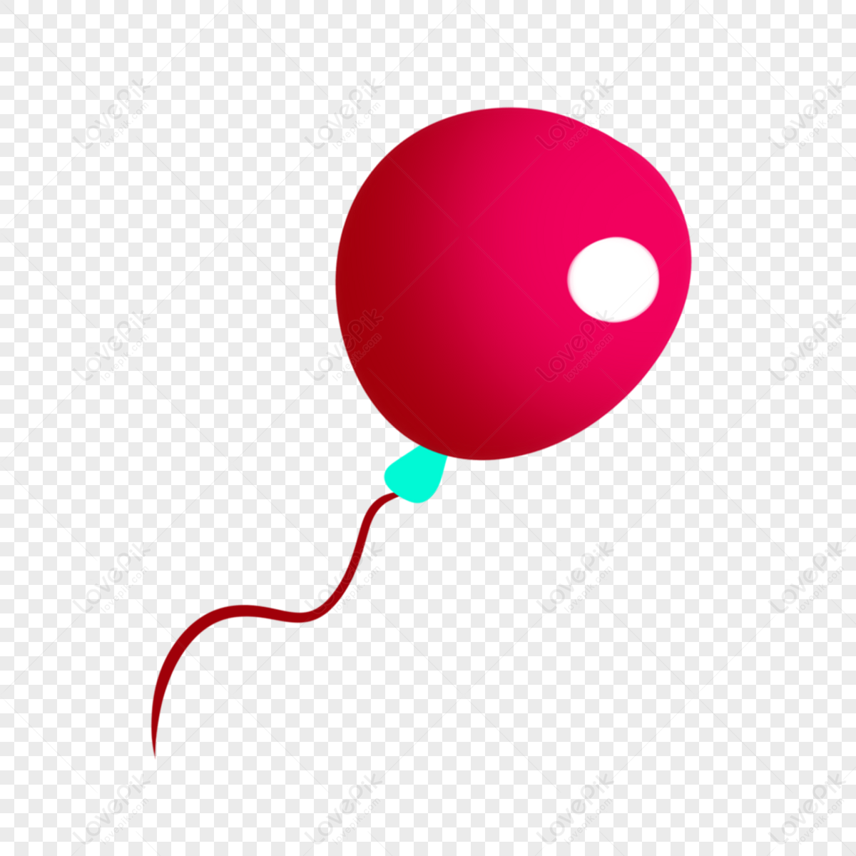 Party Red Balloon Sticker Vector Illustration par holycatart · Creative  Fabrica