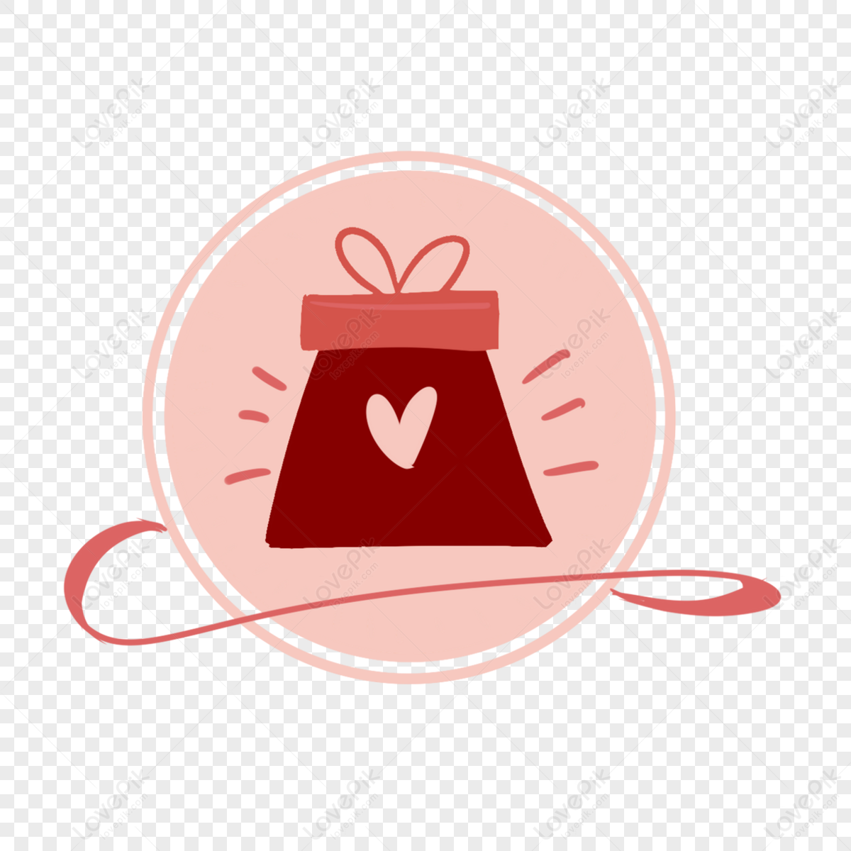 Red gift box PNG transparent image download, size: 4267x3334px
