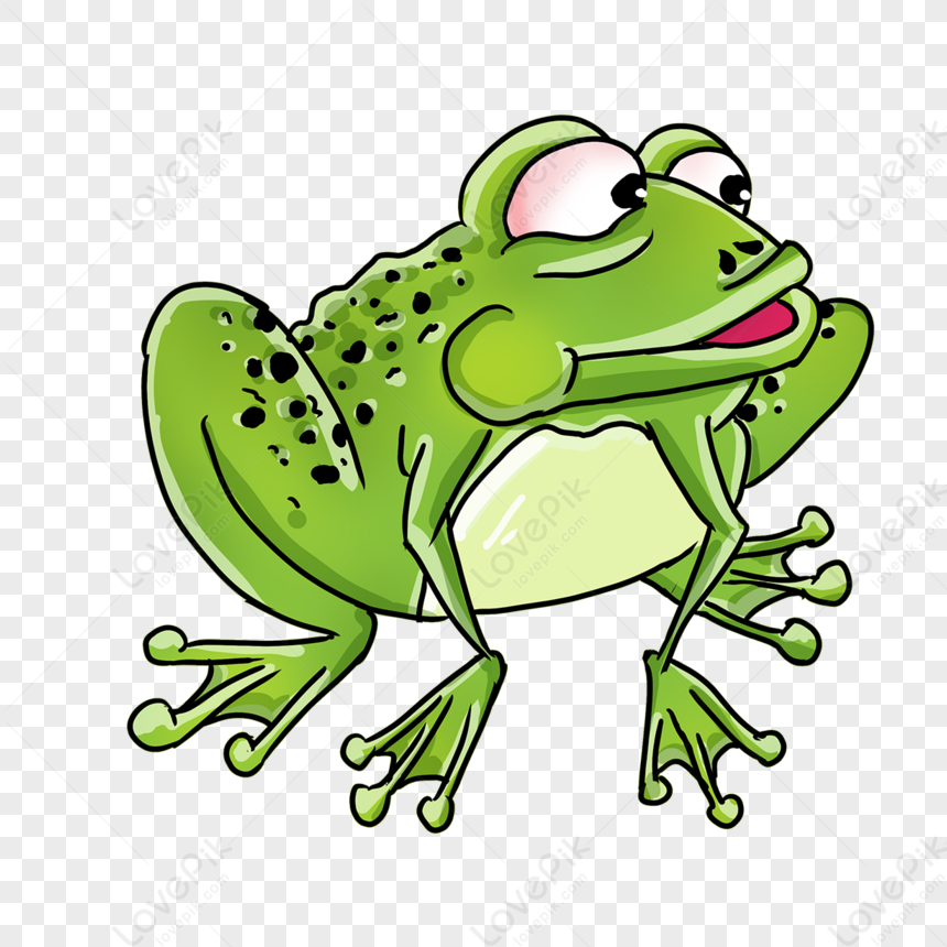 Cute Cartoon Style Turquoise Toad Clipart,frog,animal PNG Free Download ...