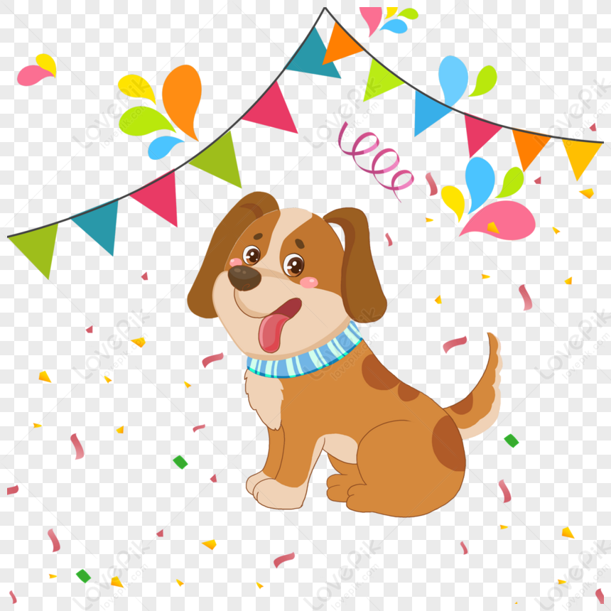 Buon Compleanno Cane,clipart EPS Immagine Gratis, Grafica download su  Lovepik