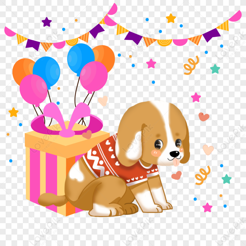 Buon Compleanno Cane Vettore,cartone Animato,cane,compleanno EPS Immagine  Gratis, Grafica download su Lovepik