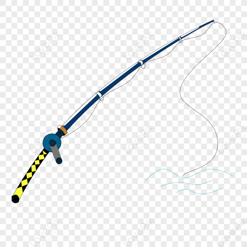 Flat Style Fishing Rod Clipart,plane Style,color,cartoon PNG White ...