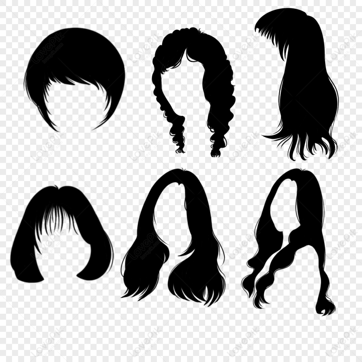 Girl Hairstyle PNG Transparent Images Free Download | Vector Files | Pngtree