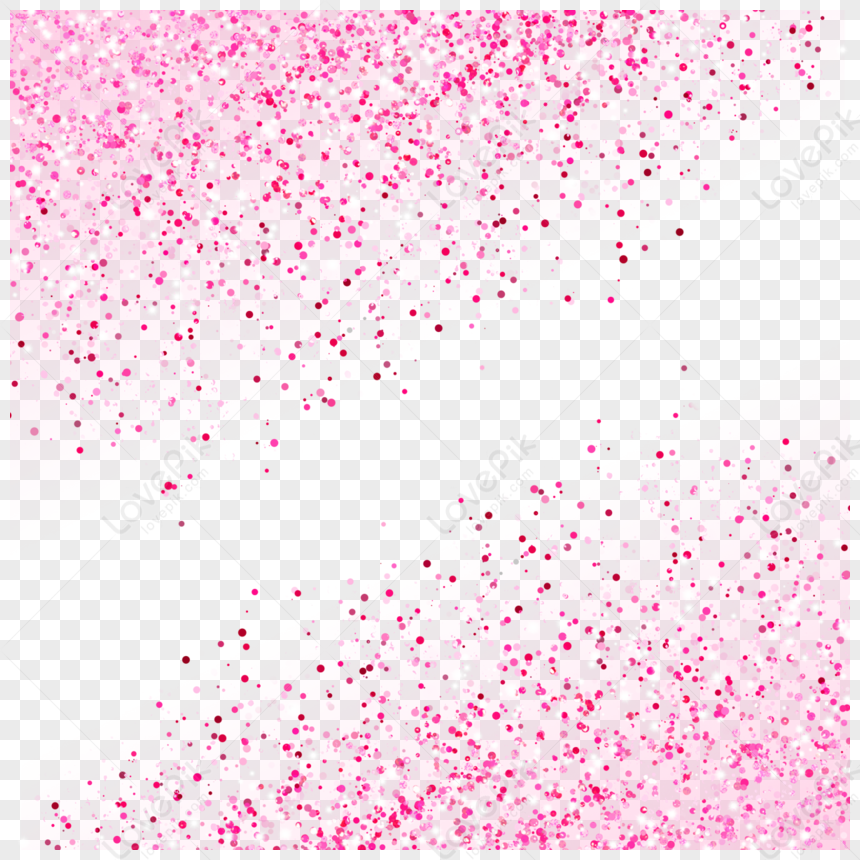 Gold Powder Pink Glitter Light Effect Border,effects,frame PNG ...