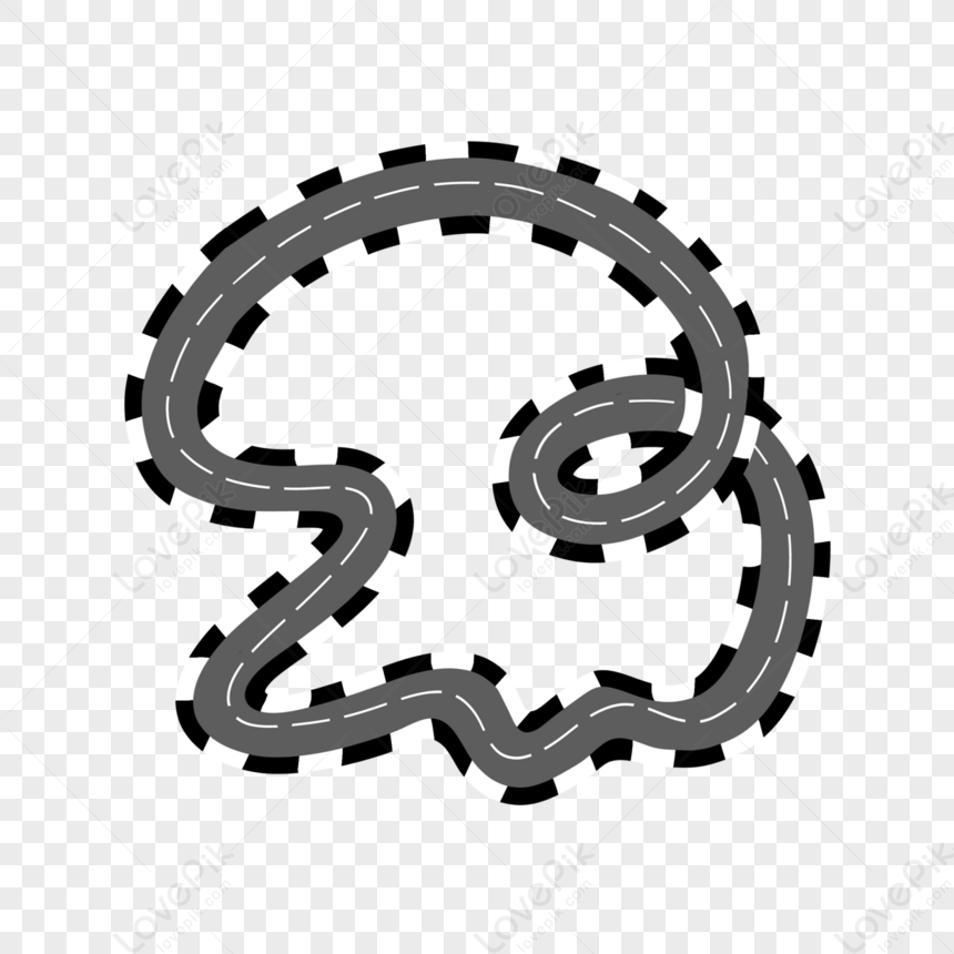 Gray Black Curved Race Track Clip Art,bending,bend PNG Picture And ...