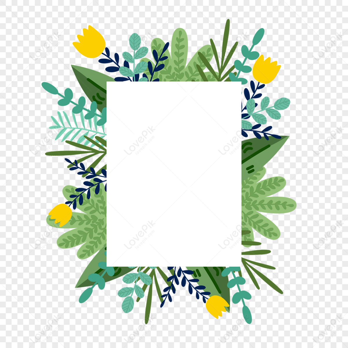 Green Summer Fresh Plant Decorative Border,frame,decorative Borders PNG ...