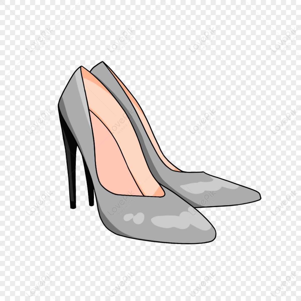 Grey High Heels PNG Images With Transparent Background | Free Download ...