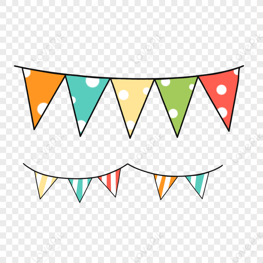 Holiday Cartoon Bunting Clipart,colored Flag,color,colored Flags PNG ...