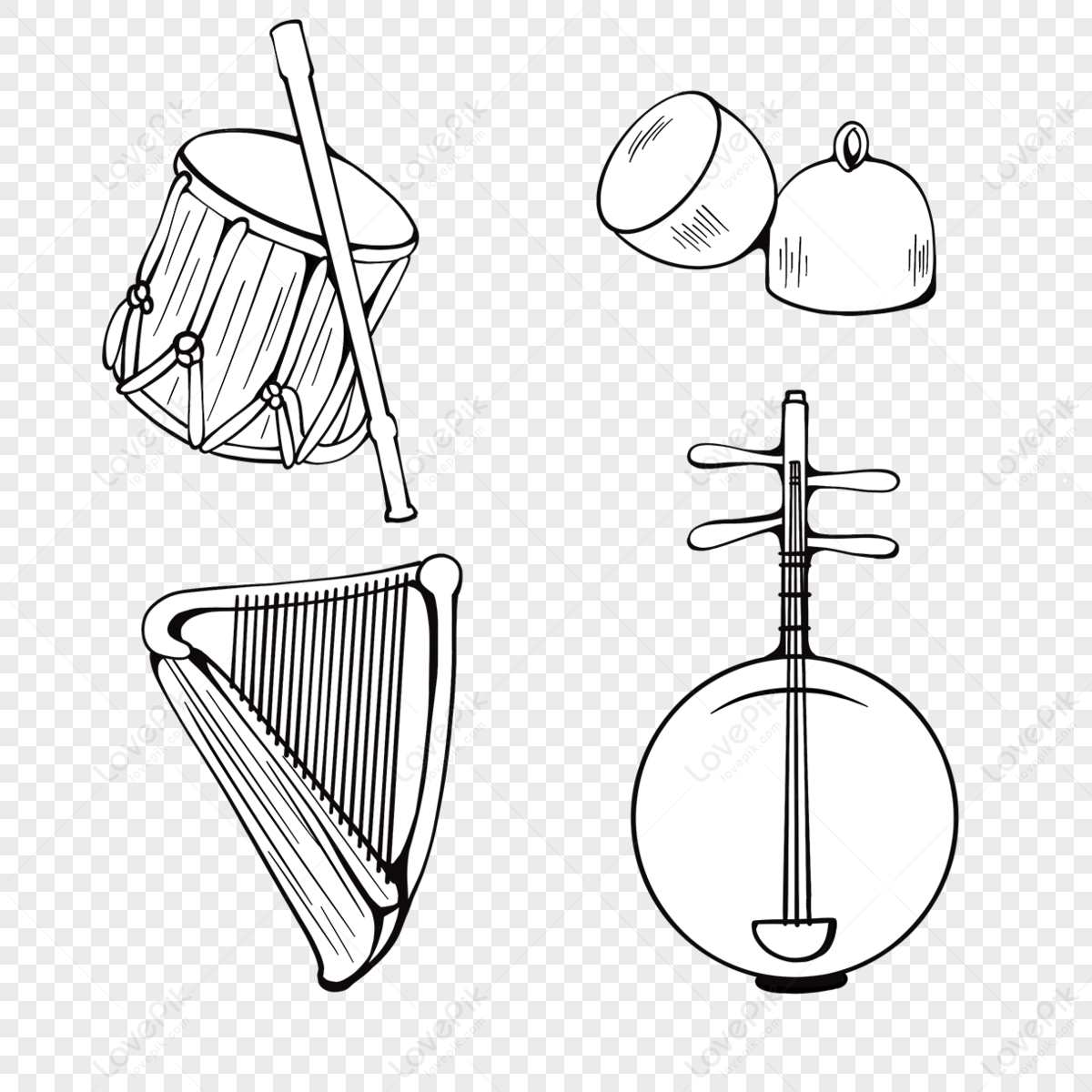 традиционная инструментальная музыка PNG изображения с прозрачным фоном | Скачать  бесплатно на Lovepik.com