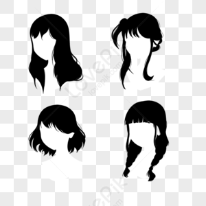 Ladies Hairstyle Combination Clip Art,lady Art,combinations,woman Hair ...