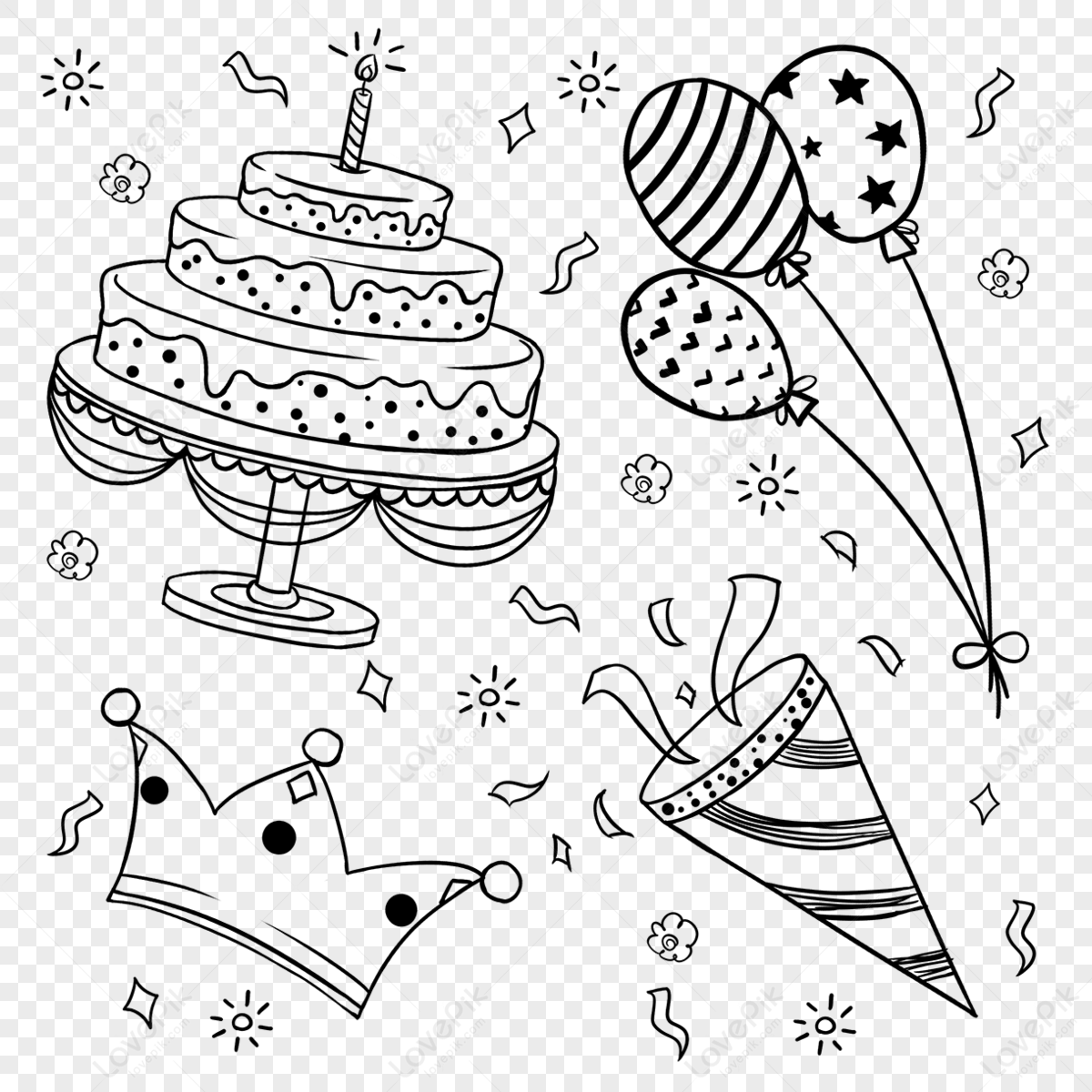 Birthday Cake, Birthday Cake Slice, Cake and Candles, Svg Cut Files &  Clipart Includes Limited Commercial Use - Etsy