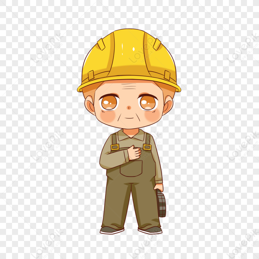 Old Construction Worker Clipart,yellow,construction Site,helmet PNG ...