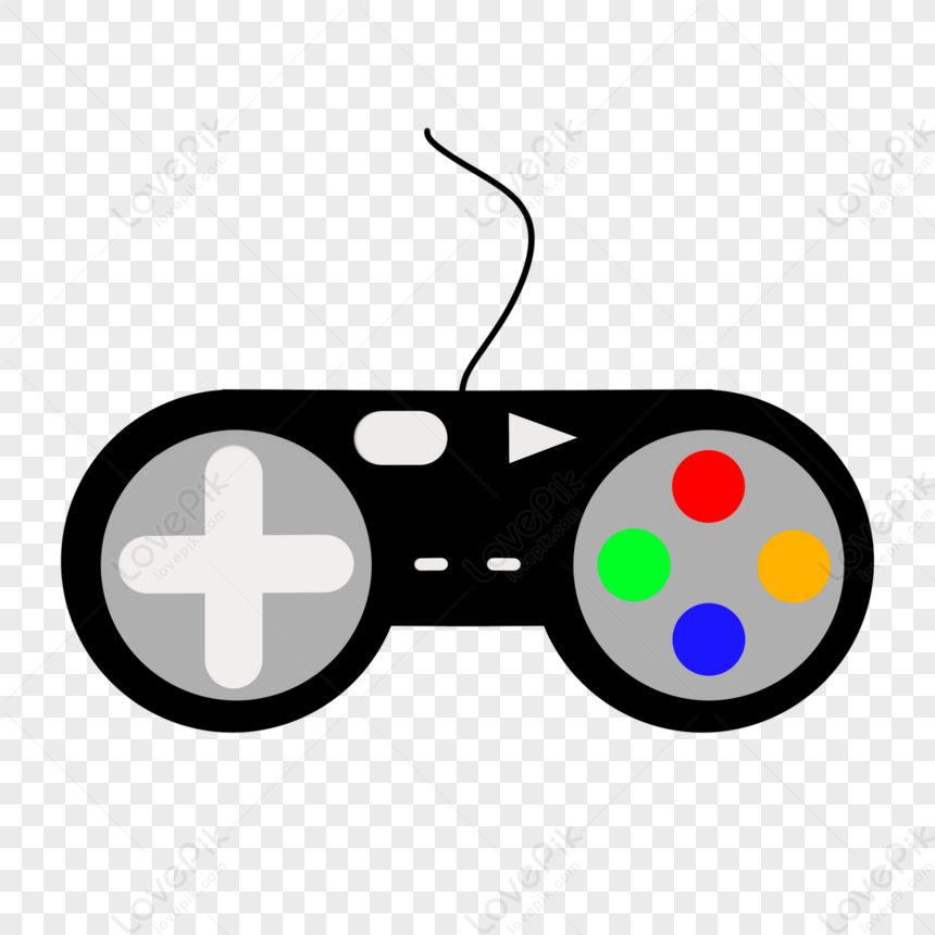 Retro Game Controller Clip Art,black,vintage,red PNG White Transparent ...