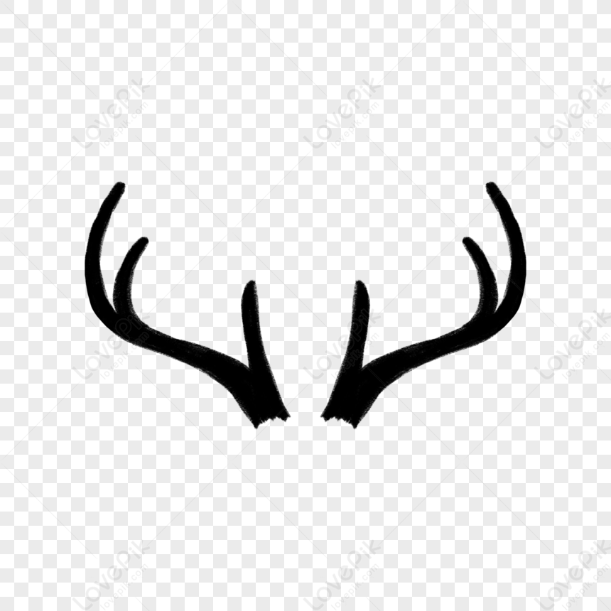 Round Head Black Baby Antlers Clipart PNG Hd Transparent Image And ...