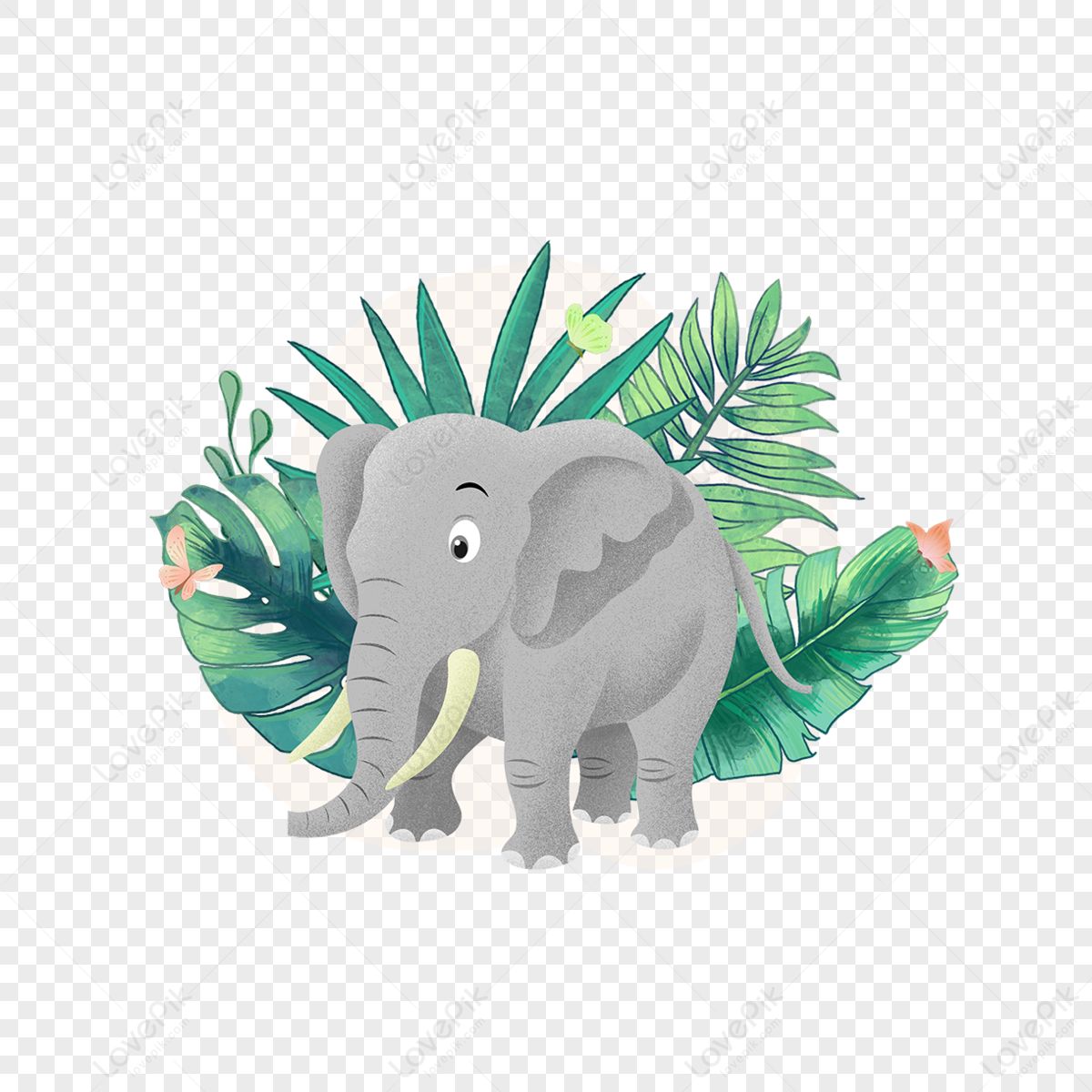 Summer elephant animal clipart,color,hippopotamus,fun png transparent background