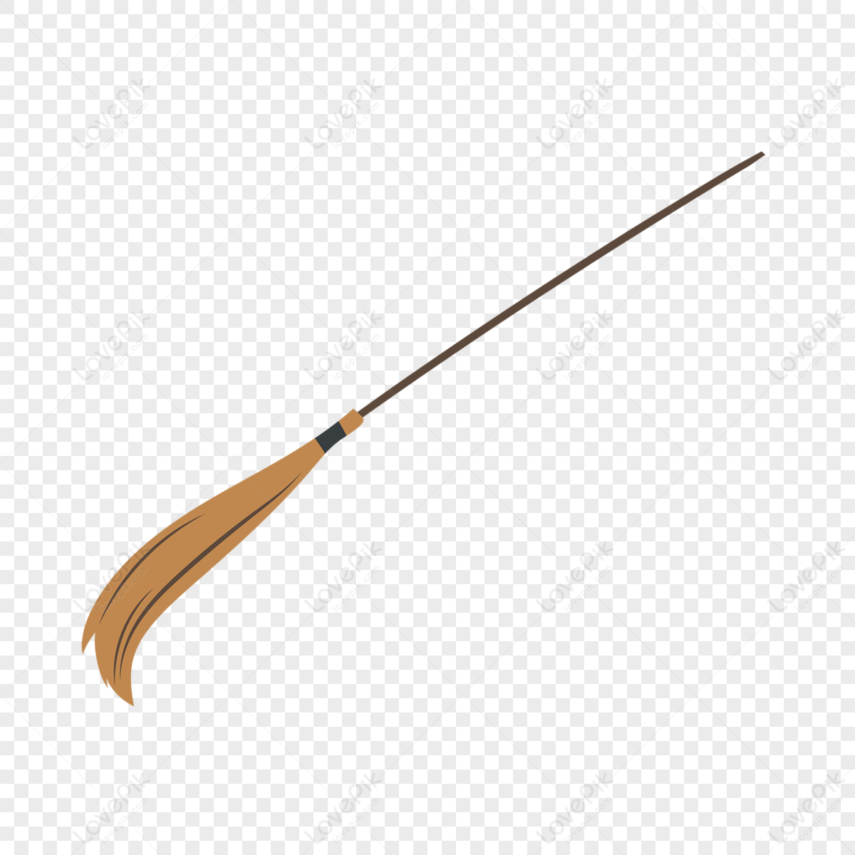 Sweeping Brown Broom With Wooden Handle Clipart,handles,long Handle ...