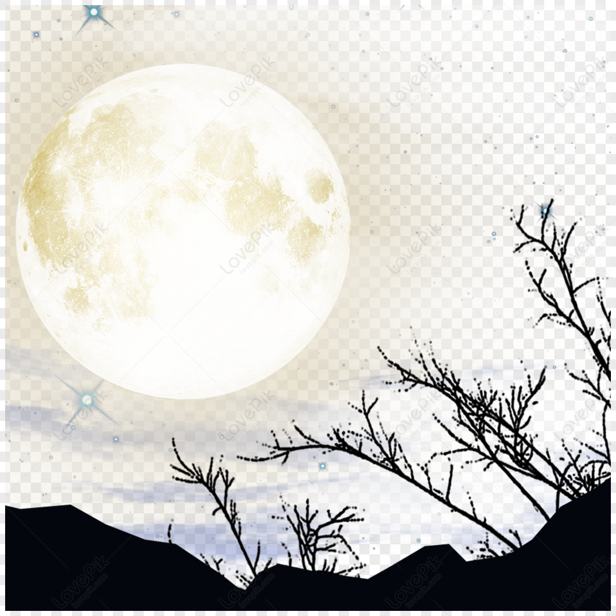 Full moon isolated on transparent background. 17785725 PNG