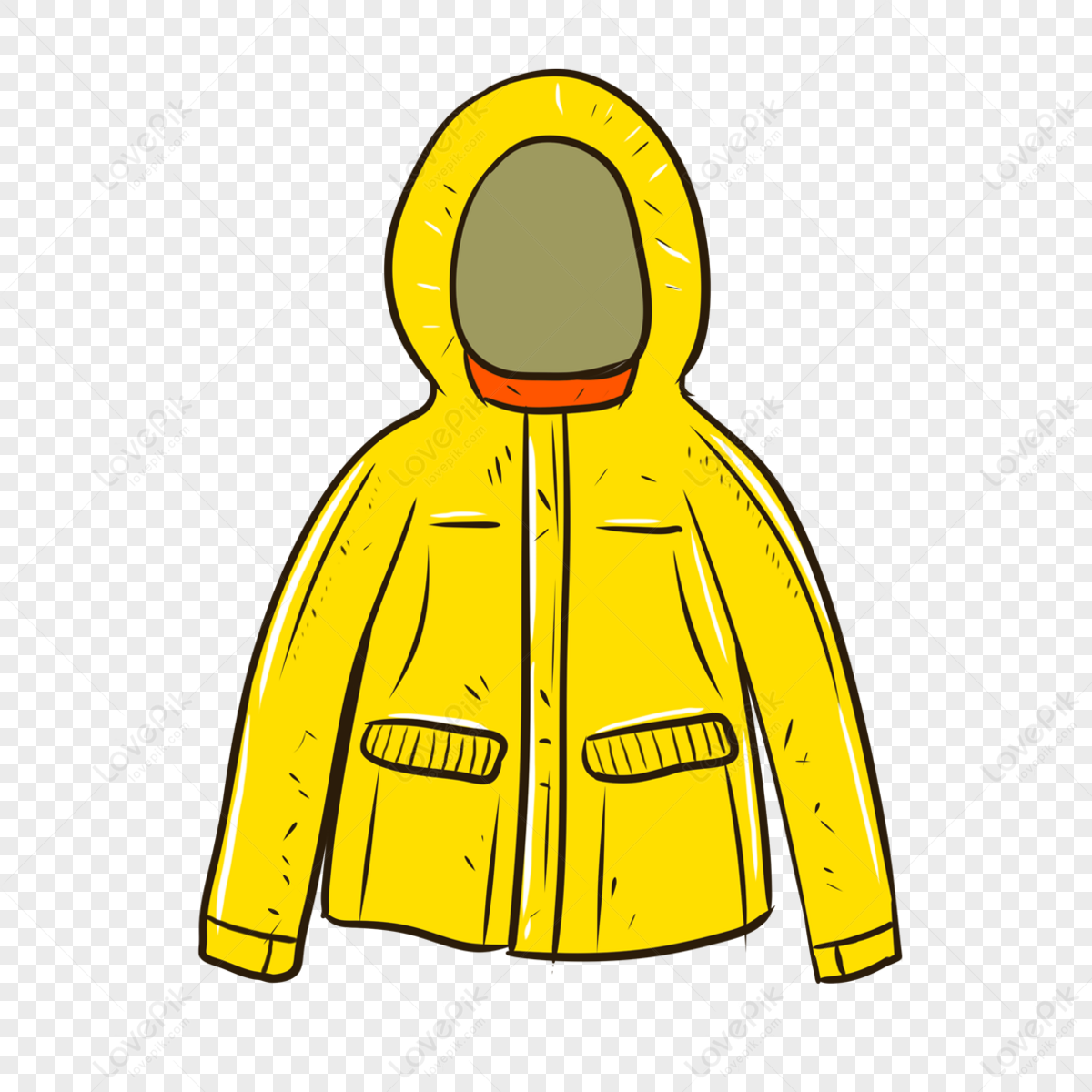 Tooling Raincoat Clip Art,yellow Raincoat,art Tools,cloth Free PNG And ...