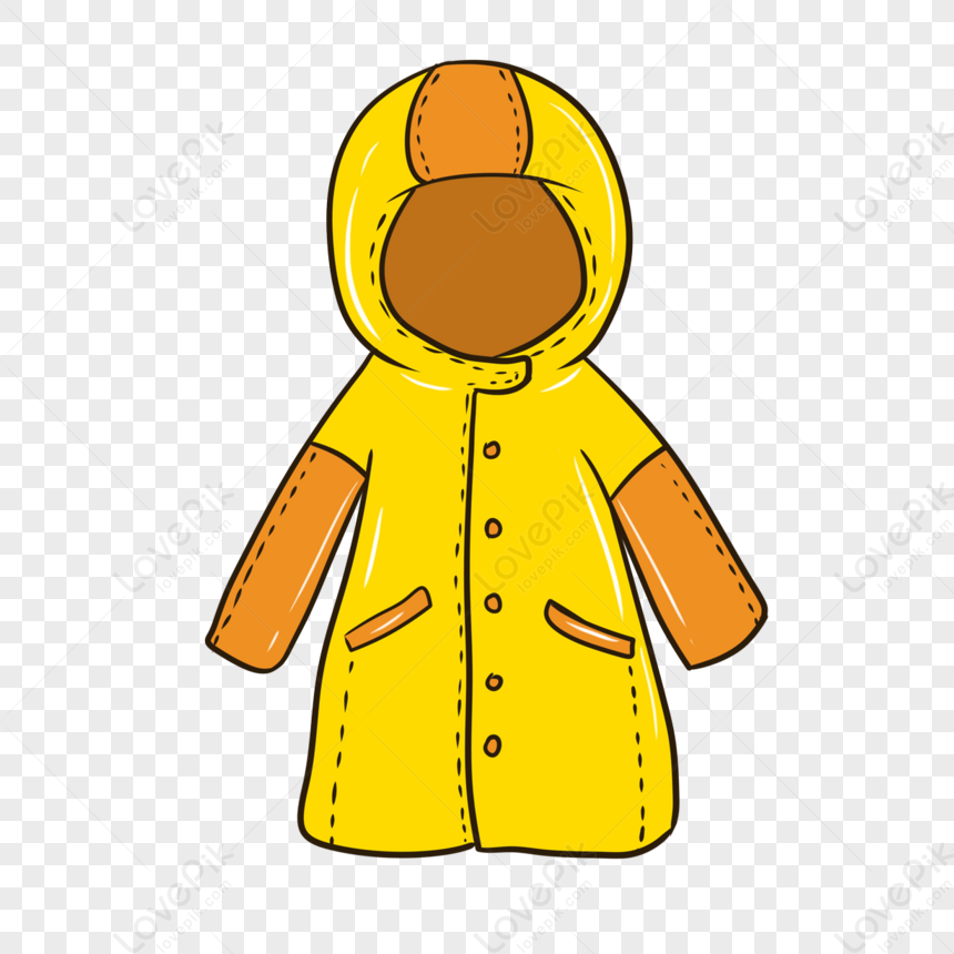 Two-color Stitching Raincoat Clipart,cartoon Raincoat,cute Raincoat,two ...