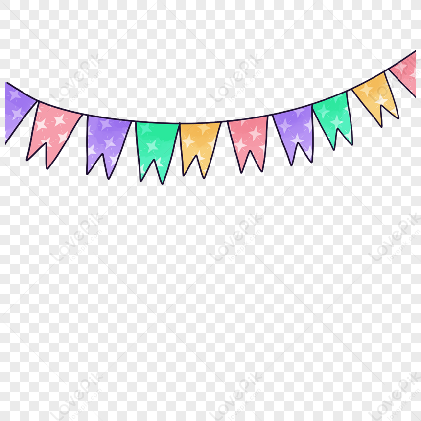 Cartoon Color Flag,festival Decoration,dot,flags Free PNG And Clipart ...