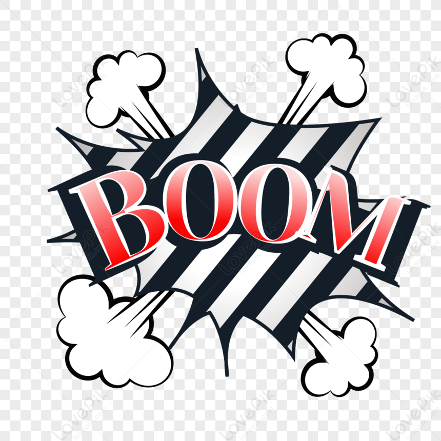 Fashion Explosion Stickers Boom,cartoon,foreign,message PNG Picture And ...