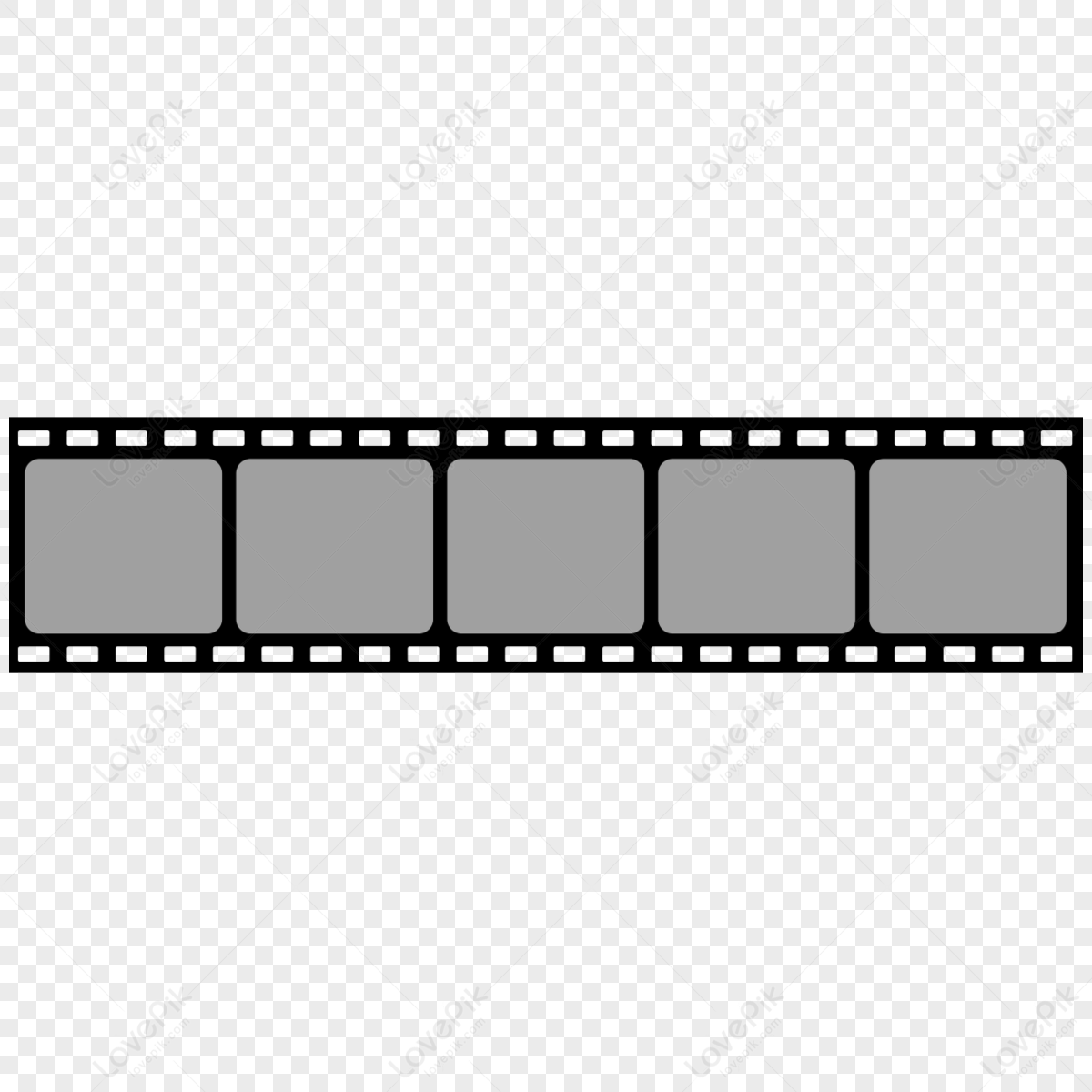 Film strip frame set line different shape ribbon Vector Image