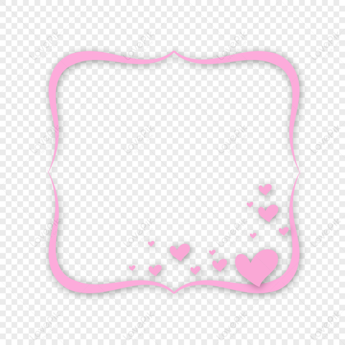 Heart Border Frame PNG Images With Transparent Background | Free ...