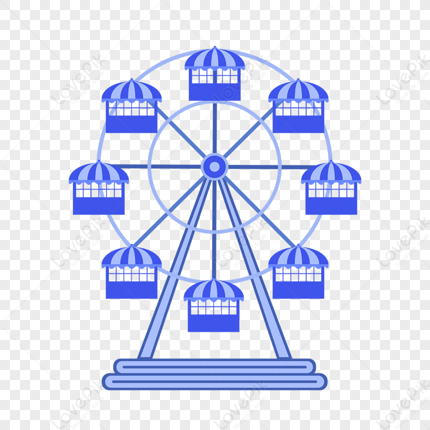 Blue Ferris Wheel Clip Art,ferry,carriage,ceiling PNG Transparent ...