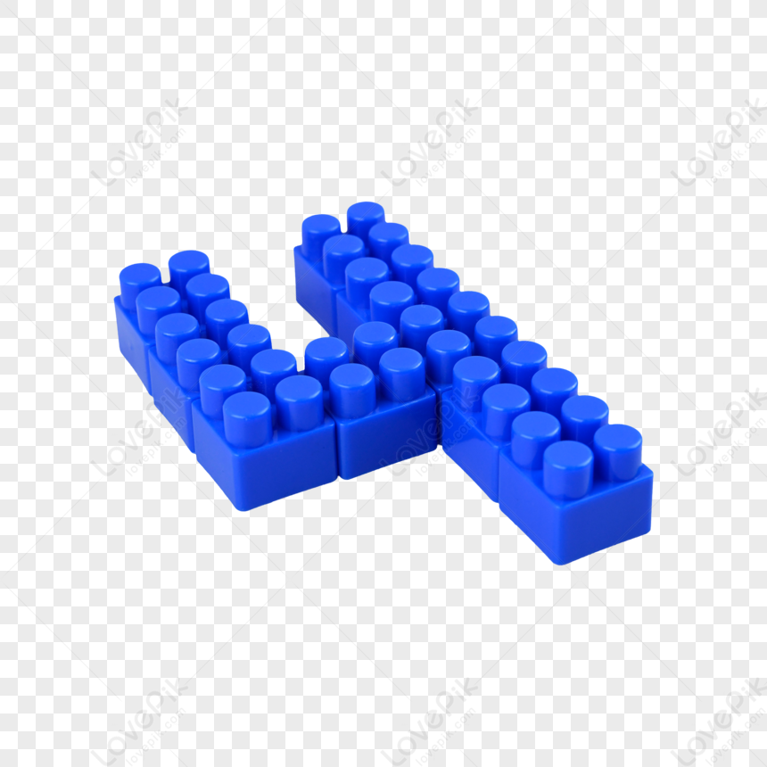 Blue Building Block Number 4 Cube,assemble,building Blocks PNG White ...