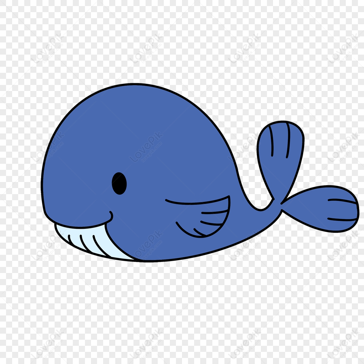 Blue Ocean Sea Cute Whale,the Sea,seabed,marine Life PNG White