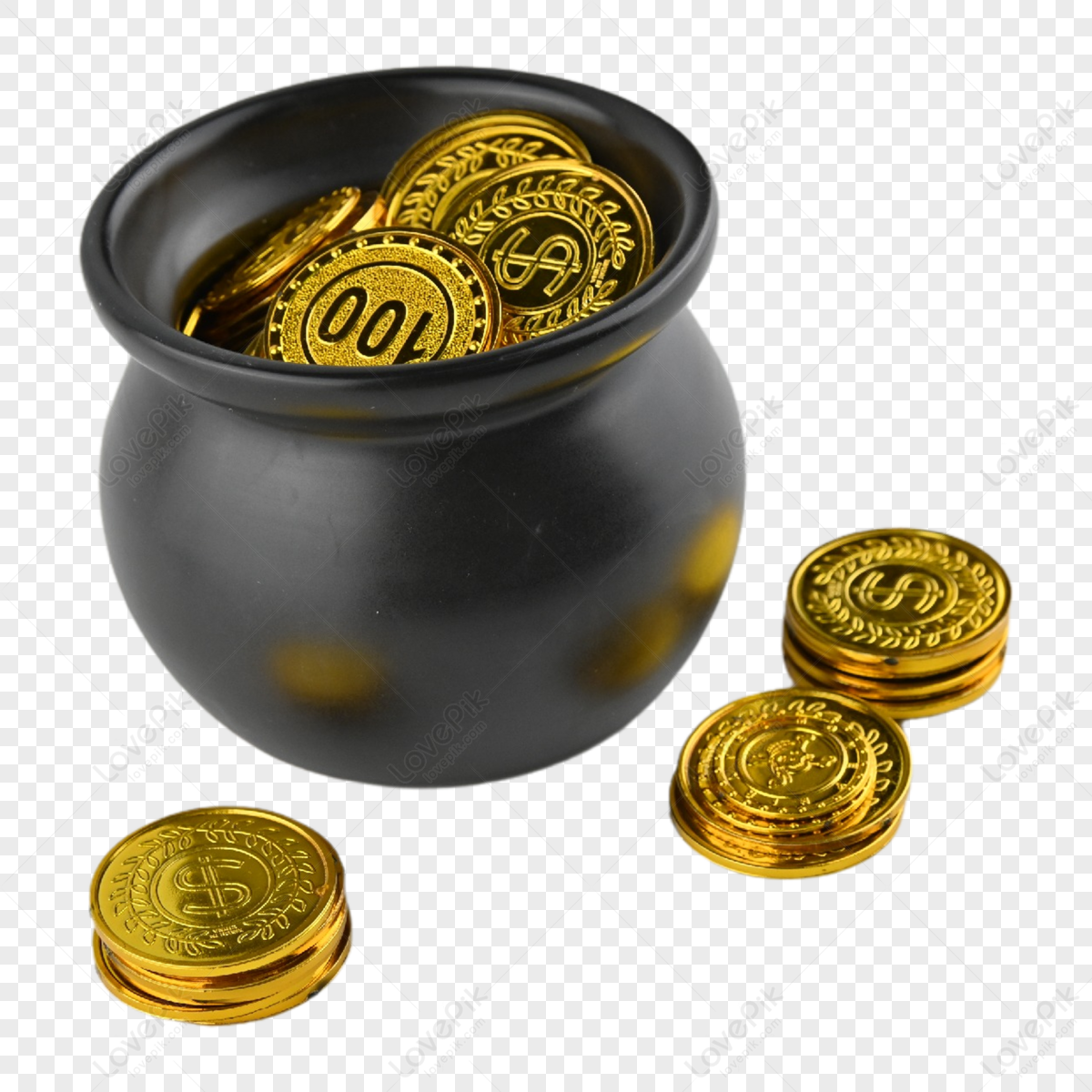 Gold Gold Coin Treasure,coins Treasure,bank,coins PNG Free Download And ...