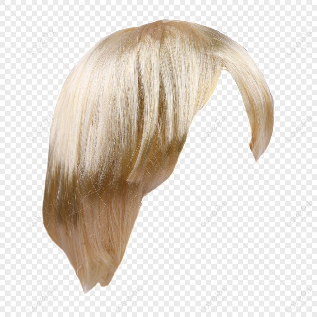 Blonde wig 2025 no background