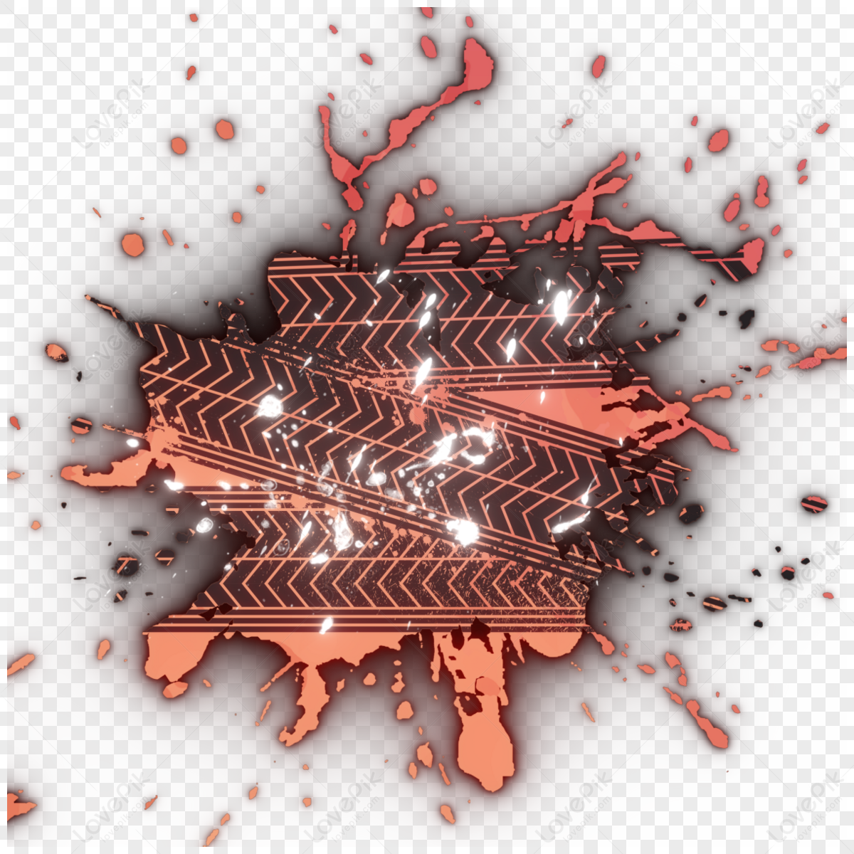 15 Red Paint Splatters (PNG Transparent)