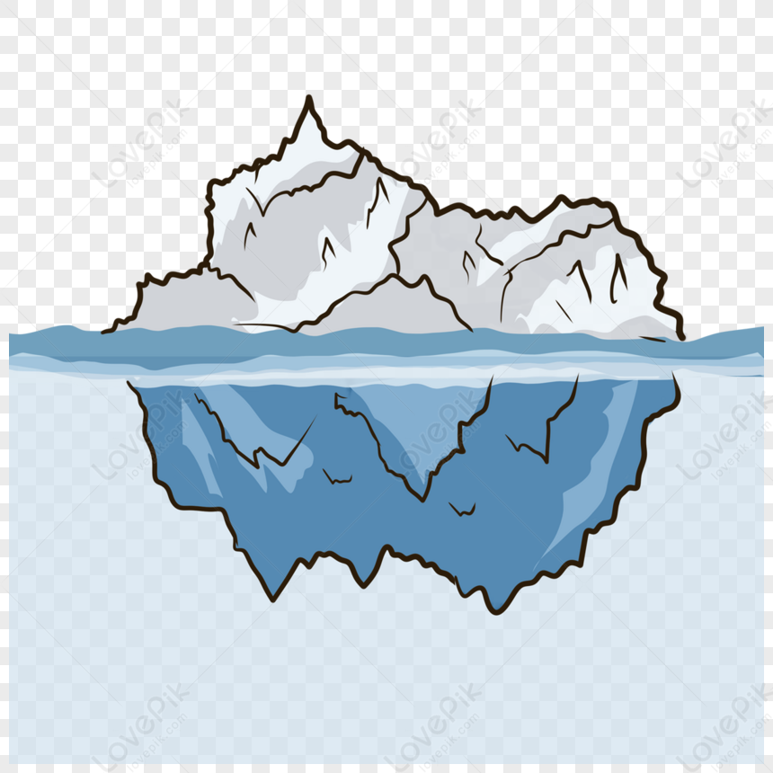 Irregular Iceberg Clip Art,snow Mountain,cold,line Draft Iceberg PNG ...