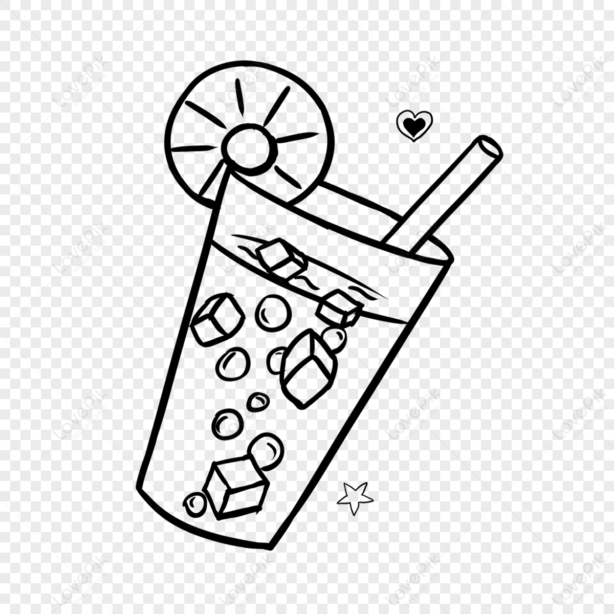 Line Birthday Doodle Cartoon Cup Drink,creative,creativity PNG Free ...