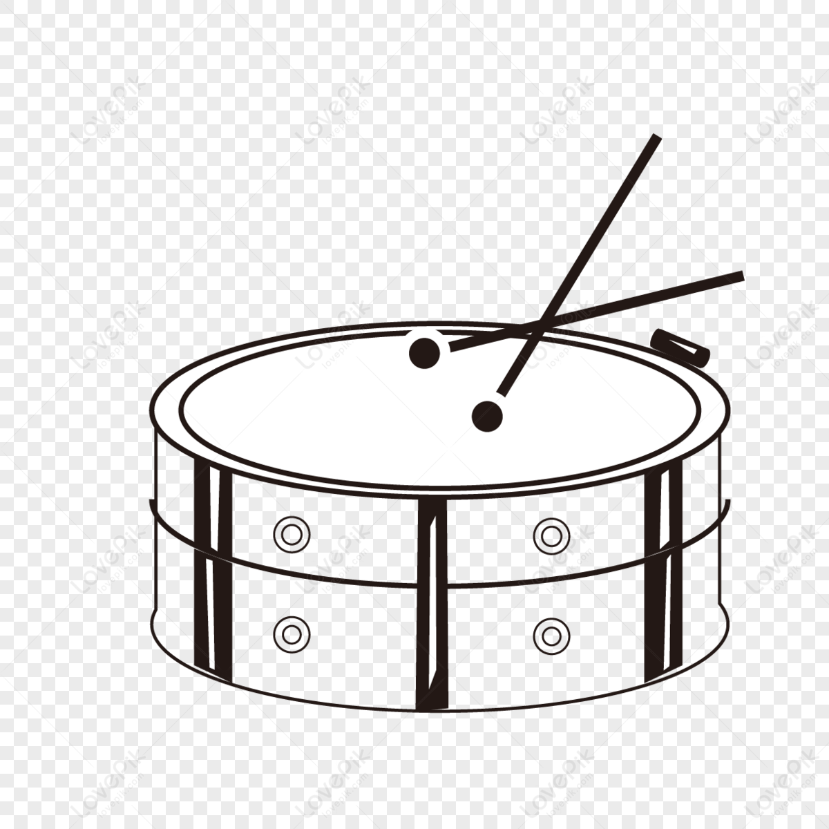 Snare Clipart Marching - Bass Drum Drawing Easy, HD Png Download - vhv