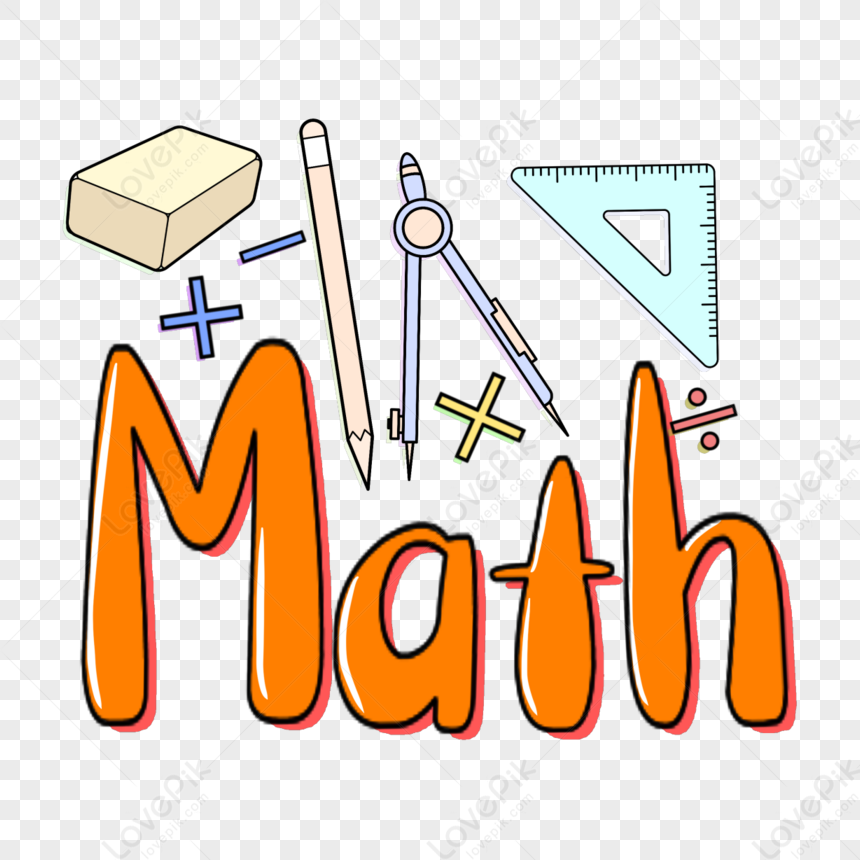 Math Clipart Cartoon Style Stationery Symbols Mathematics Maths Cartoon Png White Transparent