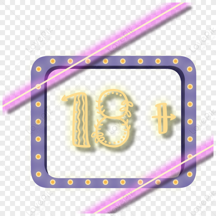 Neon Light Effect 18th Birthday Border,neon Lights,digital PNG ...