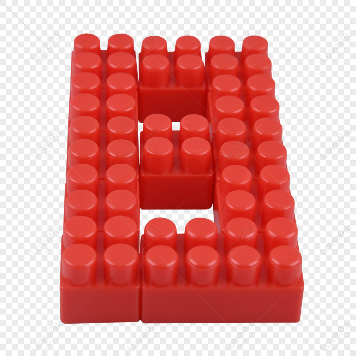 Number 8 Plastic Assembled Red Building Block Idea,blocks,splice PNG ...