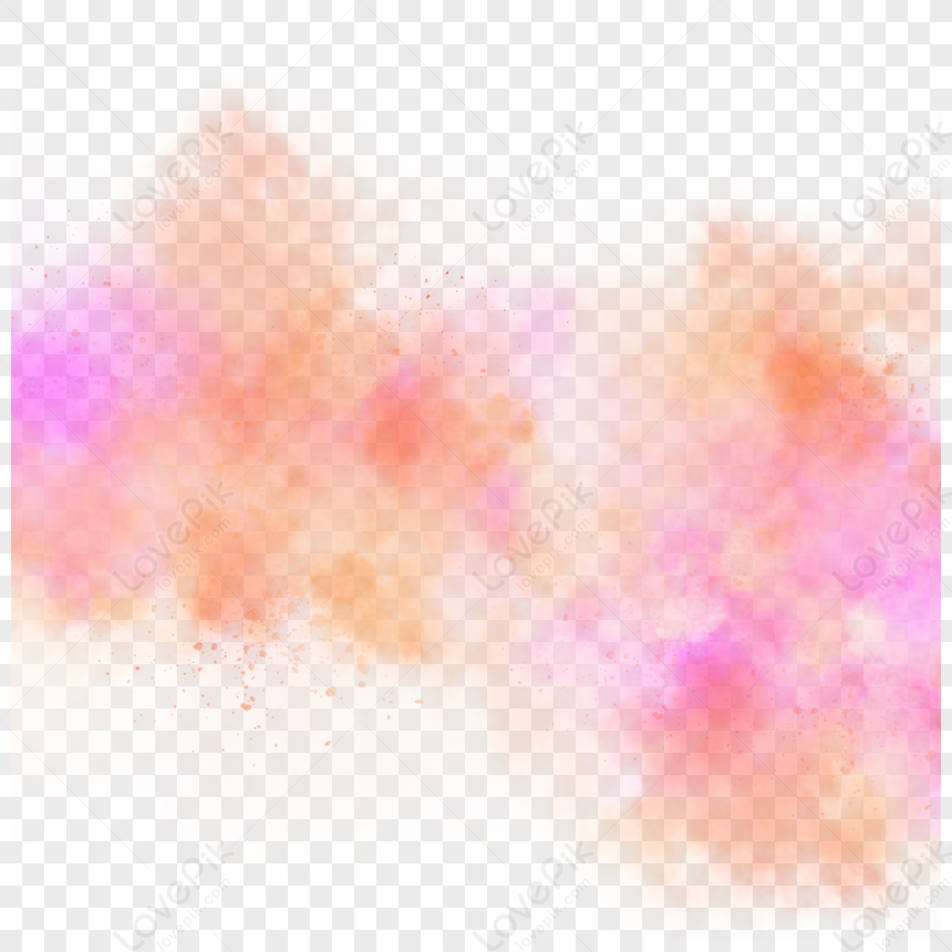 Orange And Pink Mixed Color Abstract Watercolor Explosion Smoke,splash ...