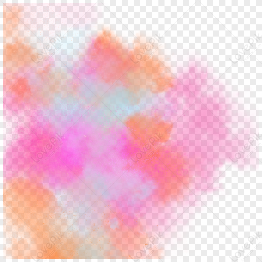 Pink And Orange Mixed Color Abstract Watercolor Explosion Smoke ...