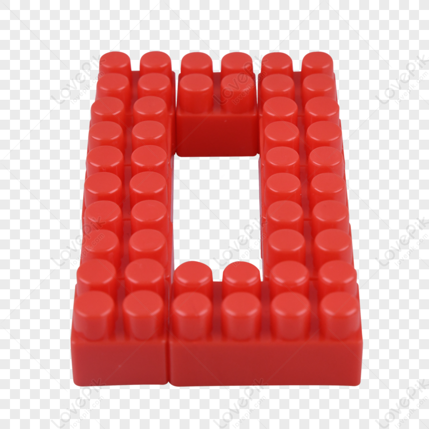 Plastic Number 0 Red Building Block Puzzle Creativity,numbers,line PNG ...