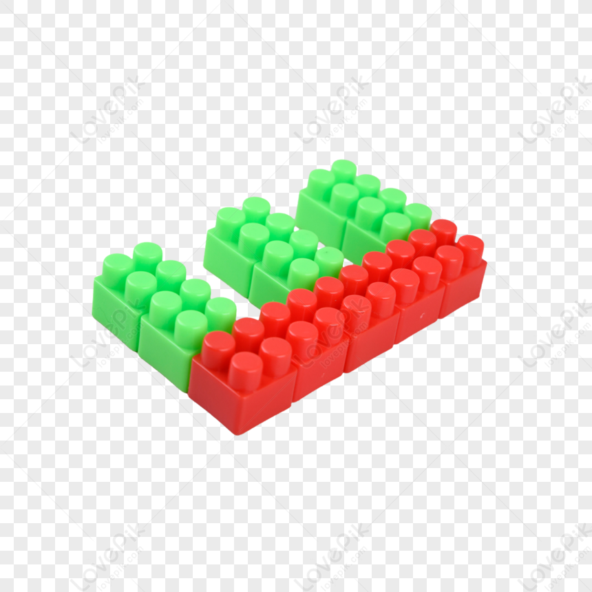 Red And Green Building Blocks Number Puzzle,splice,educational Toys ...