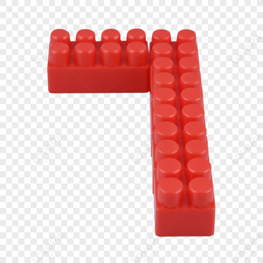 Red Number 7 Plastic Building Block Building Block,choice,regular PNG ...