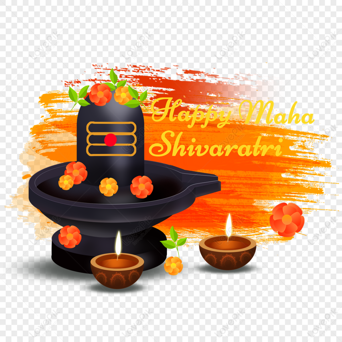 Maha Shivratri Devotional Card Shivling Floral Stock Vector (Royalty Free)  2254927609 | Shutterstock